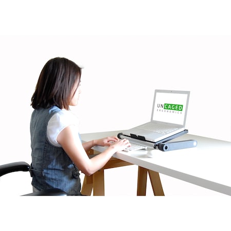 Uncaged Ergonomics 14X10 Lightweight Laptop Stand, WEL-BLACK WEL-BLACK